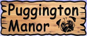 Puggington Manor sign